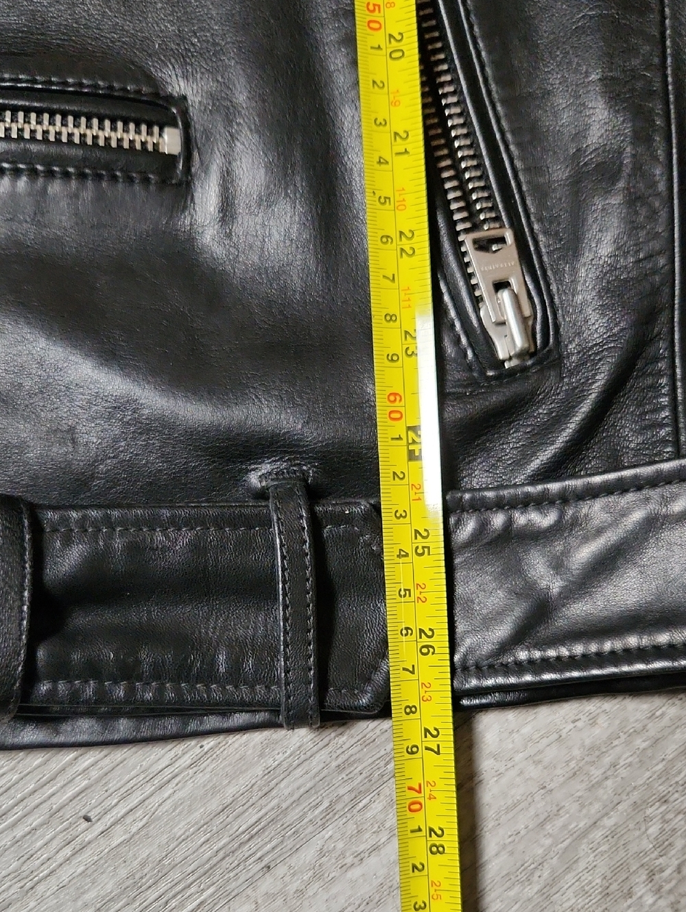 AllSaints Wick Leather Biker Jacket - Picture 9 of 12